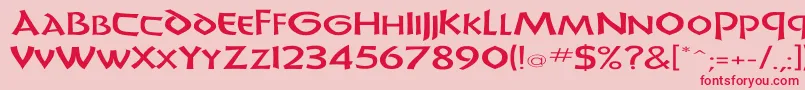 UnciadisEx Font – Red Fonts on Pink Background