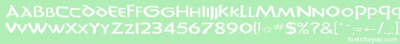 UnciadisEx Font – White Fonts on Green Background