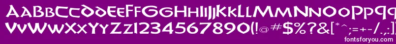 Шрифт UnciadisEx – белые шрифты на фиолетовом фоне