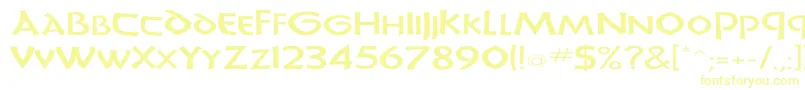 UnciadisEx Font – Yellow Fonts on White Background