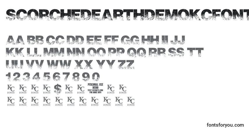 Police ScorchedearthdemoKcfonts - Alphabet, Chiffres, Caractères Spéciaux