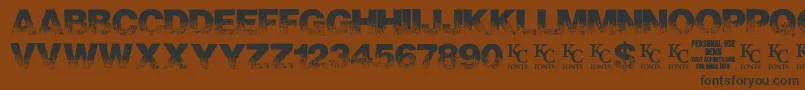 ScorchedearthdemoKcfonts Font – Black Fonts on Brown Background