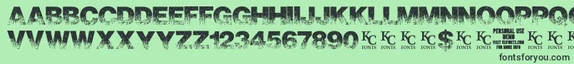 fuente ScorchedearthdemoKcfonts – Fuentes Negras Sobre Fondo Verde