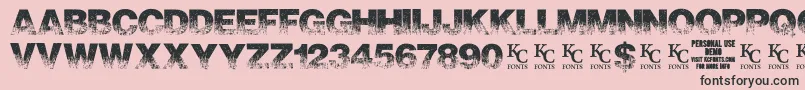 ScorchedearthdemoKcfonts Font – Black Fonts on Pink Background