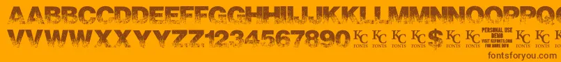 ScorchedearthdemoKcfonts Font – Brown Fonts on Orange Background