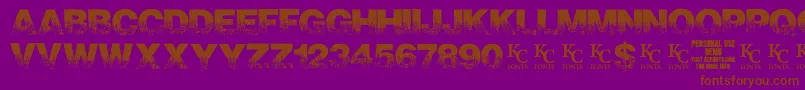 ScorchedearthdemoKcfonts Font – Brown Fonts on Purple Background