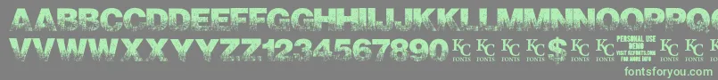ScorchedearthdemoKcfonts Font – Green Fonts on Gray Background