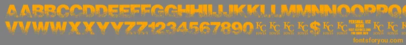 ScorchedearthdemoKcfonts Font – Orange Fonts on Gray Background