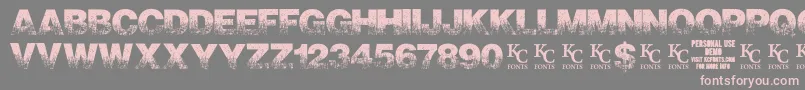 ScorchedearthdemoKcfonts Font – Pink Fonts on Gray Background