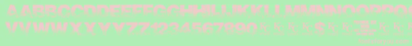 ScorchedearthdemoKcfonts Font – Pink Fonts on Green Background