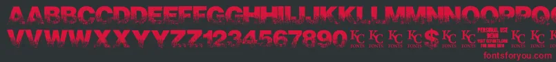 ScorchedearthdemoKcfonts Font – Red Fonts on Black Background