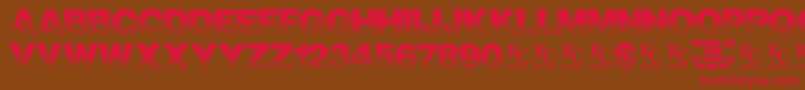 ScorchedearthdemoKcfonts Font – Red Fonts on Brown Background