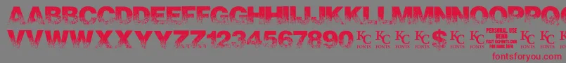 ScorchedearthdemoKcfonts Font – Red Fonts on Gray Background