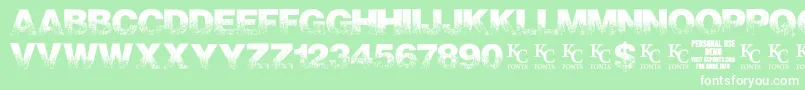 ScorchedearthdemoKcfonts Font – White Fonts on Green Background