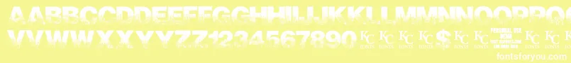 fuente ScorchedearthdemoKcfonts – Fuentes Blancas Sobre Fondo Amarillo