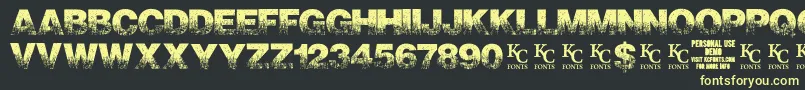 ScorchedearthdemoKcfonts Font – Yellow Fonts on Black Background