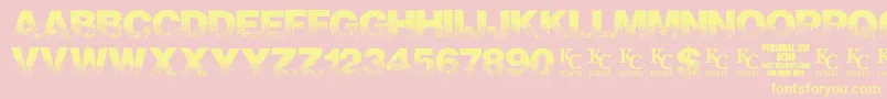 ScorchedearthdemoKcfonts Font – Yellow Fonts on Pink Background