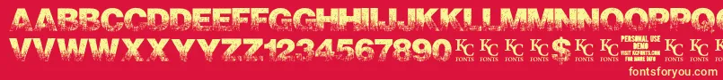 fuente ScorchedearthdemoKcfonts – Fuentes Amarillas Sobre Fondo Rojo