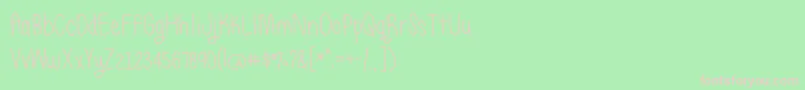 BmdJustAlice Font – Pink Fonts on Green Background