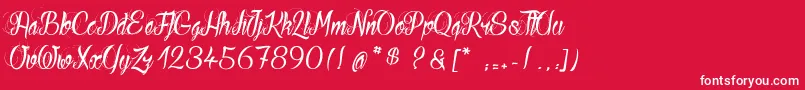 YourFear Font – White Fonts on Red Background