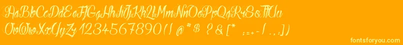 YourFear Font – Yellow Fonts on Orange Background