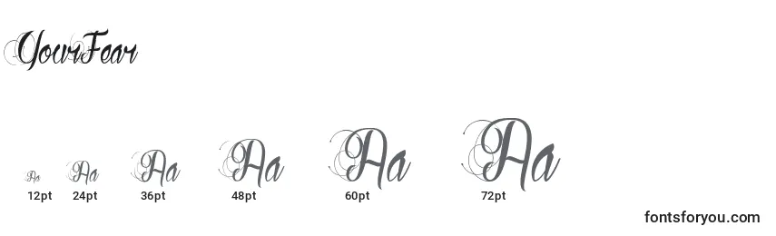 YourFear Font Sizes