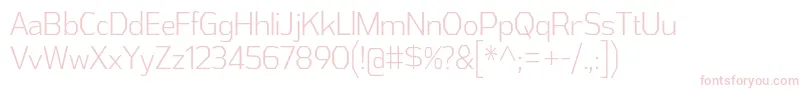 AthabascaCdLt Font – Pink Fonts on White Background