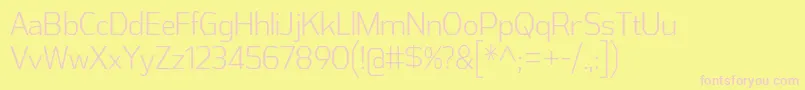 AthabascaCdLt Font – Pink Fonts on Yellow Background