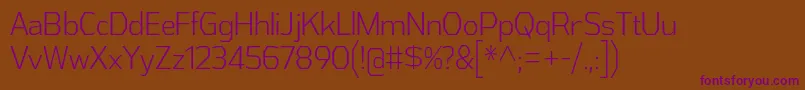Шрифт AthabascaCdLt – фиолетовые шрифты на коричневом фоне