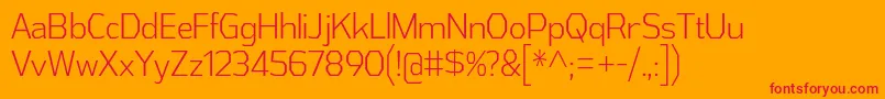 AthabascaCdLt Font – Red Fonts on Orange Background