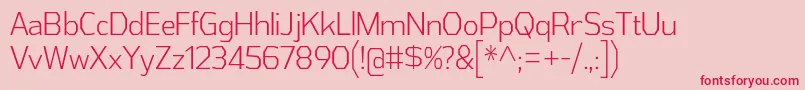 AthabascaCdLt Font – Red Fonts on Pink Background