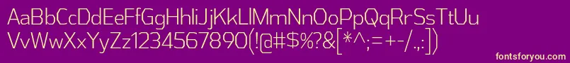 AthabascaCdLt Font – Yellow Fonts on Purple Background