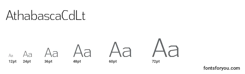 Размеры шрифта AthabascaCdLt