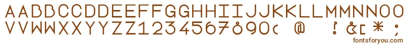 Шрифт Lottepaperfang – коричневые шрифты на белом фоне