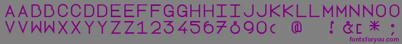 Шрифт Lottepaperfang – фиолетовые шрифты на сером фоне