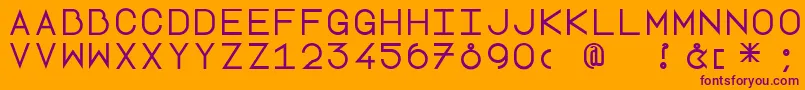 Шрифт Lottepaperfang – фиолетовые шрифты на оранжевом фоне