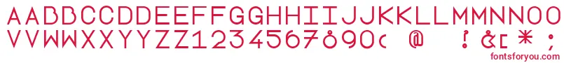 Lottepaperfang Font – Red Fonts on White Background