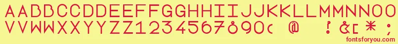 Lottepaperfang Font – Red Fonts on Yellow Background