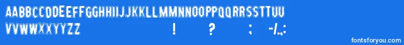 fuente EmergencyExit – Fuentes Blancas Sobre Fondo Azul