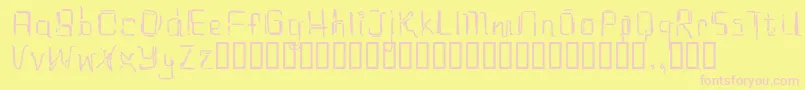 Eastrial Font – Pink Fonts on Yellow Background