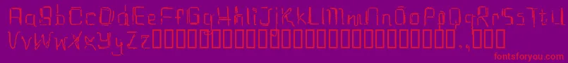 Eastrial Font – Red Fonts on Purple Background