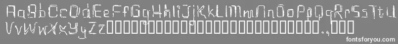 フォントEastrial – 灰色の背景に白い文字