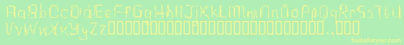 Eastrial Font – Yellow Fonts on Green Background