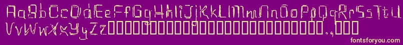 Eastrial Font – Yellow Fonts on Purple Background