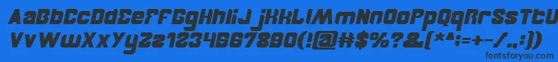 BrotherBoldItalic Font – Black Fonts on Blue Background