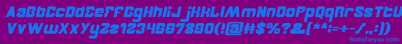 BrotherBoldItalic Font – Blue Fonts on Purple Background