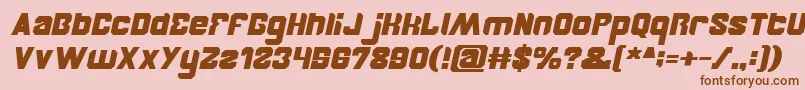 BrotherBoldItalic Font – Brown Fonts on Pink Background