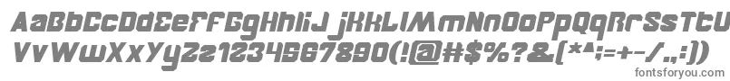 フォントBrotherBoldItalic – 白い背景に灰色の文字