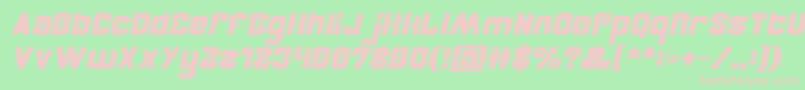 BrotherBoldItalic Font – Pink Fonts on Green Background