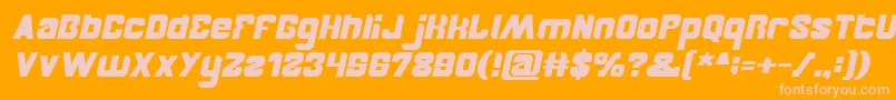 BrotherBoldItalic Font – Pink Fonts on Orange Background
